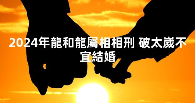 2024年龍和龍屬相相刑 破太嵗不宜結婚